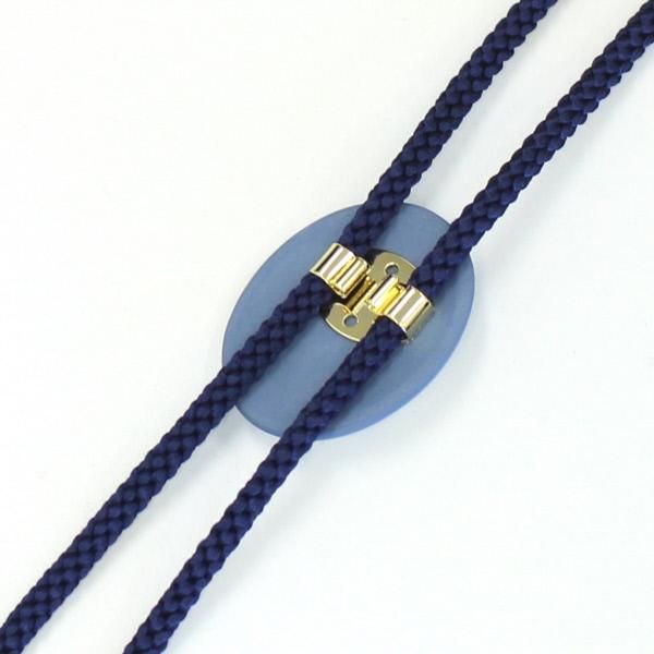 【陶華・TOHCA】オーバル・ゴルファー・ブルーのループタイ(ポーラー・タイ)