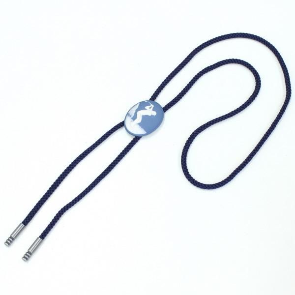 【陶華・TOHCA】オーバル・ゴルファー・ブルーのループタイ(ポーラー・タイ)