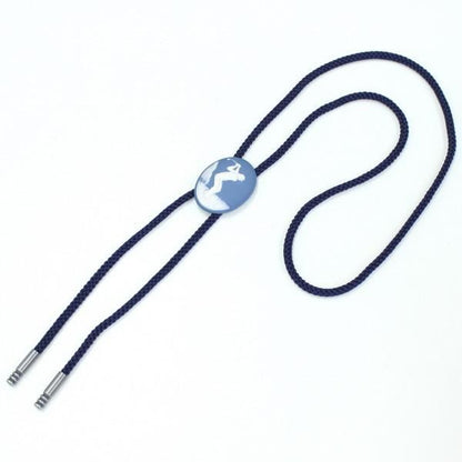 【陶華・TOHCA】オーバル・ゴルファー・ブルーのループタイ(ポーラー・タイ)