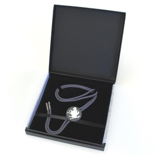 【陶華・TOHCA】オーバル・ゴルファー・ブルーのループタイ(ポーラー・タイ)