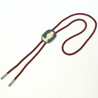 【陶華・TOHCA】八角形・英国スタイルのゴルフ紳士・グレーのループタイ(ポーラー・タイ)