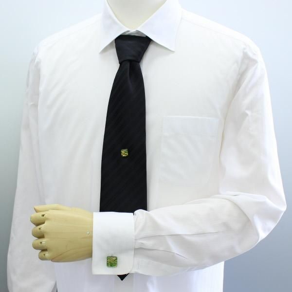 全2色・ムラーノ・ベネチアンガラス・ゴールド×グリーンのタイタック(ピンブローチ)