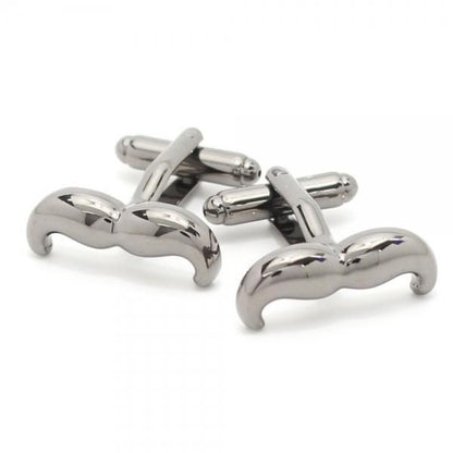 ガンメタル・口髭・ヒゲのカフス(カフリンクス/カフスボタン)