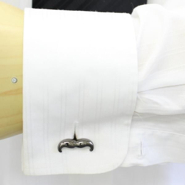 ガンメタル・口髭・ヒゲのカフス(カフリンクス/カフスボタン)