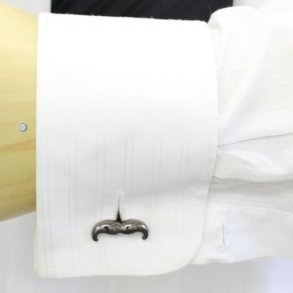 ガンメタル・口髭・ヒゲのカフス(カフリンクス/カフスボタン)