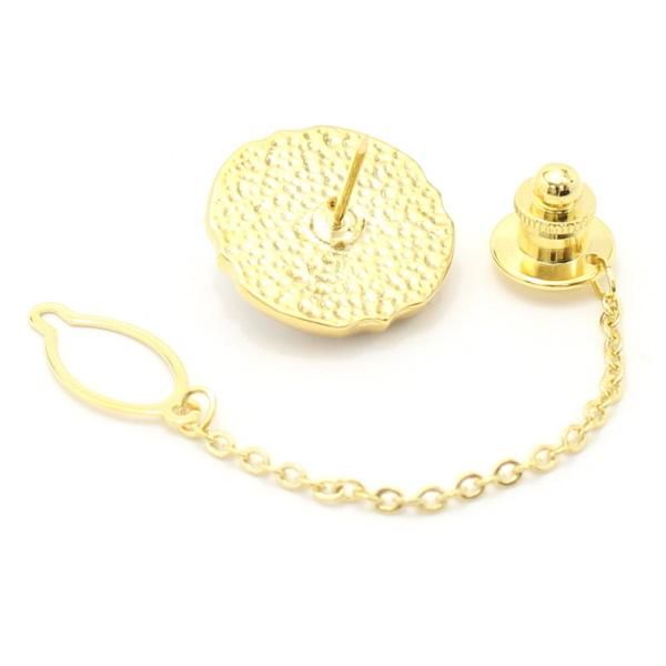 【取寄品】【陶華・TOHCA】ゴールド・ラウンド・ペガサス・ピンクのタイタック(ピンブローチ)