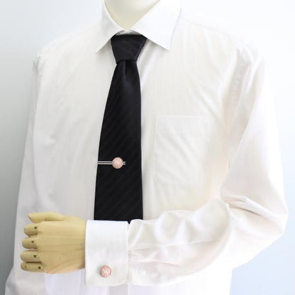 取寄品【陶華・TOHCA】シルバー・ラウンド・ペガサスカメオ・ピンクのカフス(カフリンクス/カフスボタン)
