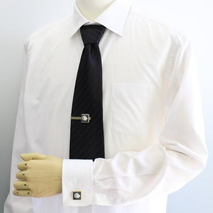 取寄品【陶華・TOHCA】ゴールド・スクウェア・ライオンカメオ・グレーのカフス(カフリンクス/カフスボタン)