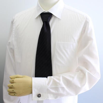 【MONART】ベネチアンガラス・グリーン×茶小花・ムッリーネのカフス(カフリンクス/カフスボタン)