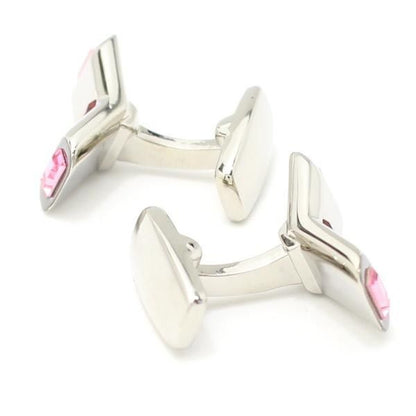 【Duncan Walton Luxury】Ryle・スワロフスキー・ピンク×レッドのカフス(カフリンクス/カフスボタン)