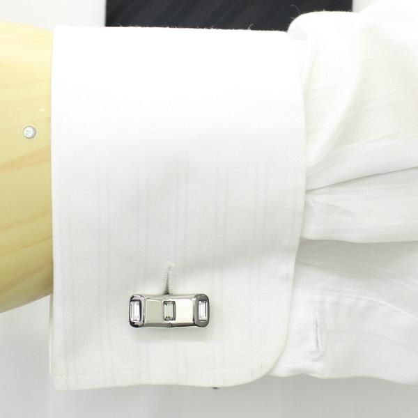 【Duncan Walton Luxury】Ryle・スワロフスキー・クリスタル×シルバーナイトのカフス(カフリンクス/カフスボタン)