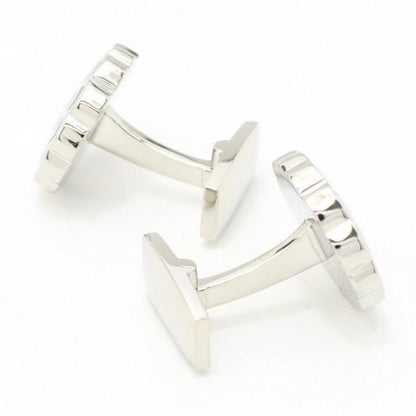 【Duncan Walton Luxury】Appleton・グレー×グリーン・フラワーのカフス(カフリンクス/カフスボタン)