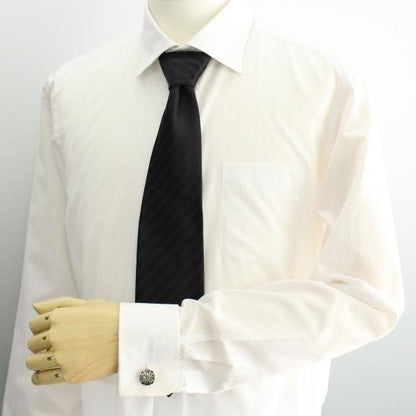 【Duncan Walton Luxury】Appleton・グレー×グリーン・フラワーのカフス(カフリンクス/カフスボタン)