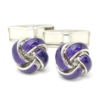 パープル・ノット・エナメルのカフス(カフリンクス/カフスボタン)