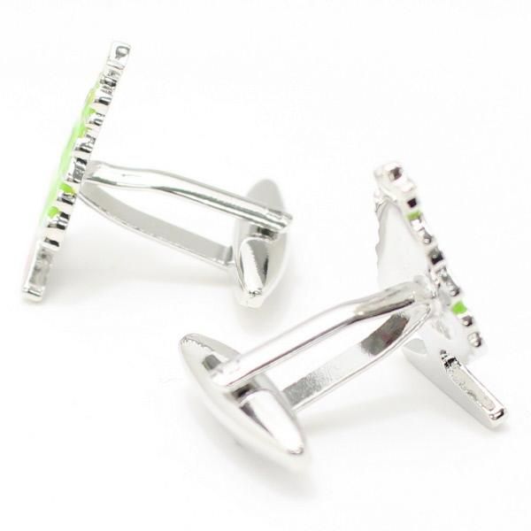 カラフルなクリスマスツリーのカフス(カフリンクス/カフスボタン)