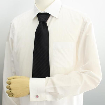 ラウンド・きらきらピンクストーンのカフス（カフリンクス/カフスボタン）