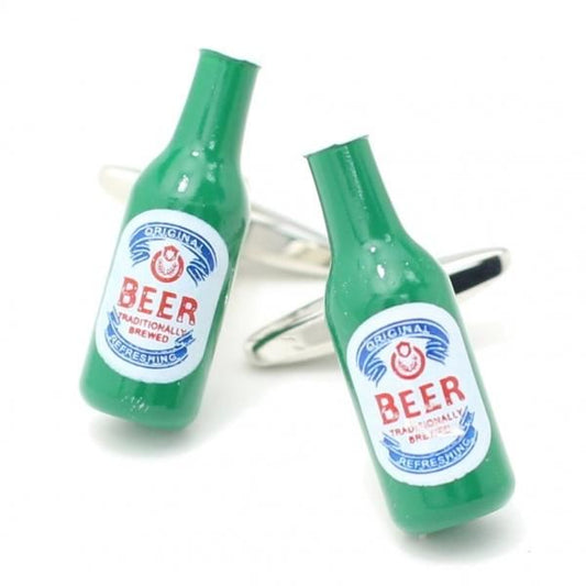 飲みたくなっちゃう瓶ビールのカフス(カフリンクス/カフスボタン)