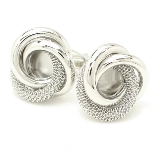 ボリュームノットのスタイリッシュカフス(カフリンクス/カフスボタン)