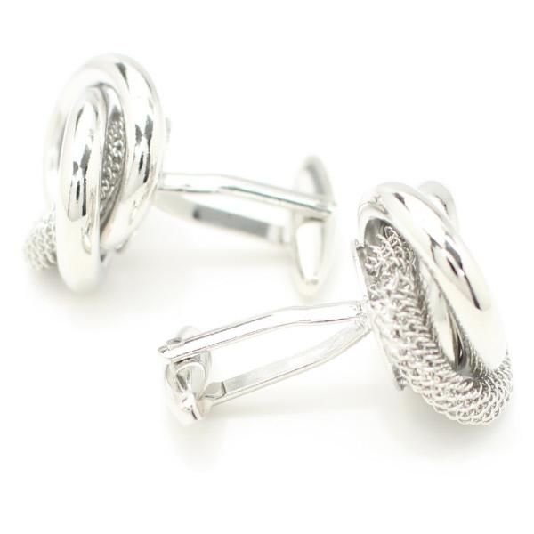 ボリュームノットのスタイリッシュカフス(カフリンクス/カフスボタン)