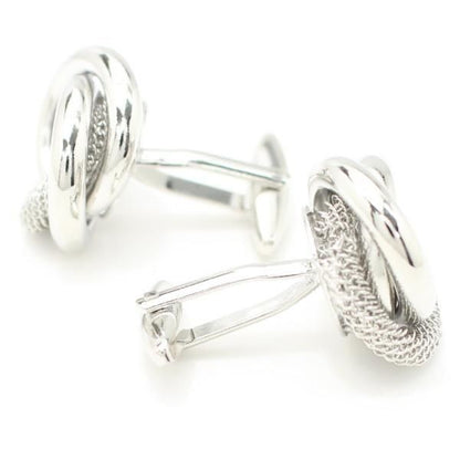 ボリュームノットのスタイリッシュカフス(カフリンクス/カフスボタン)