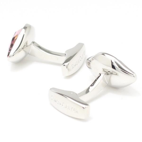 【サイモン･カーター】LEMON・スワロフスキークリスタル・ピンクのカフス(カフリンクス/カフスボタン)