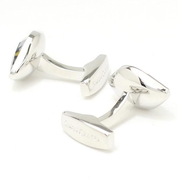 【サイモン･カーター】LEMON・スワロフスキークリスタル・シルバーのカフス(カフリンクス/カフスボタン)