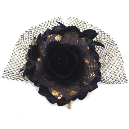 Available in 4 Colors Men's Corsage Gold Lame Gorgeous Flower Corsage for Men