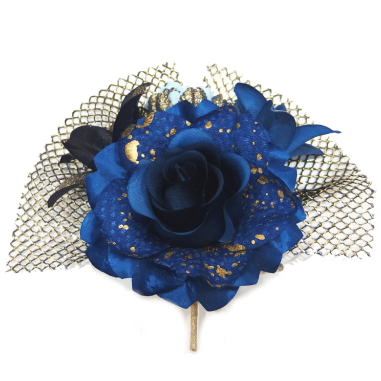 Available in 4 Colors Men's Corsage Gold Lame Gorgeous Flower Corsage for Men