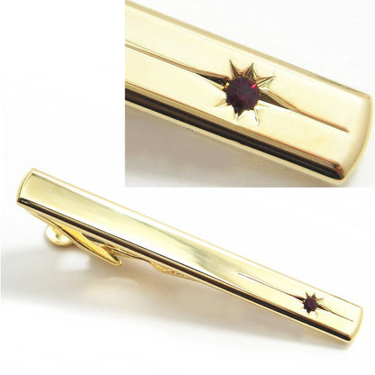 Tie pin with stones available in 7 colors for a stylish look in any setting