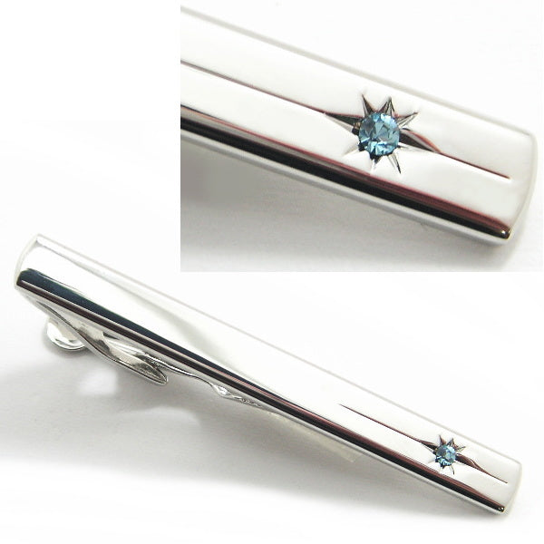 Tie pin with stones available in 7 colors for a stylish look in any setting