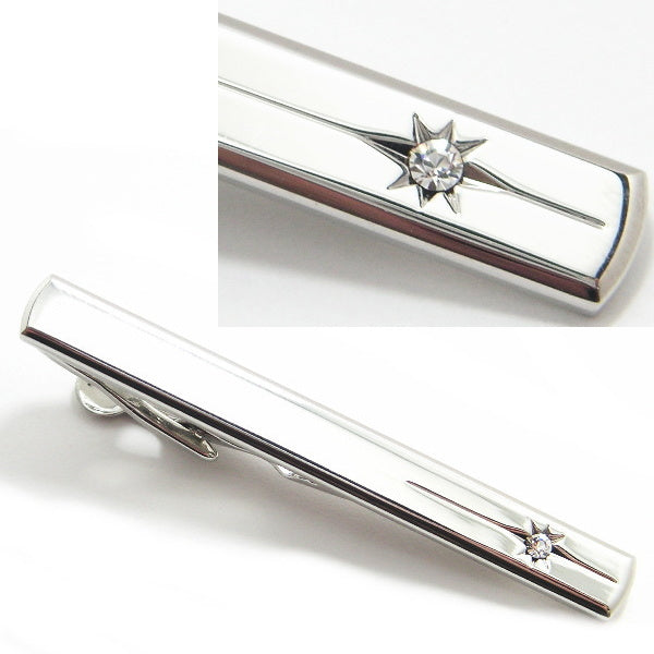 Tie pin with stones available in 7 colors for a stylish look in any setting