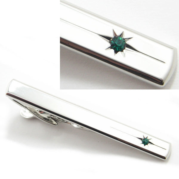 Tie pin with stones available in 7 colors for a stylish look in any setting