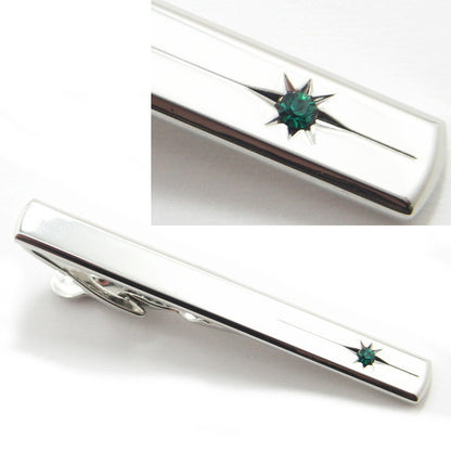 Tie pin with stones available in 7 colors for a stylish look in any setting
