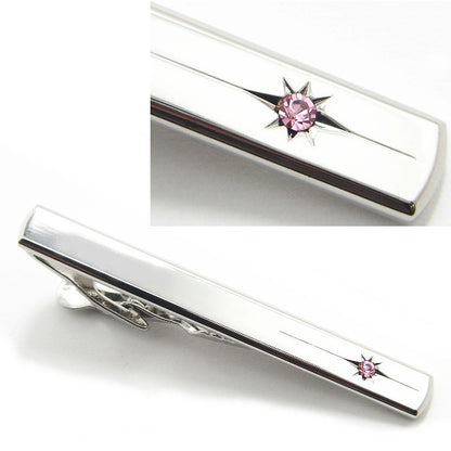 Tie pin with stones available in 7 colors for a stylish look in any setting