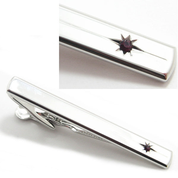 Tie pin with stones available in 7 colors for a stylish look in any setting