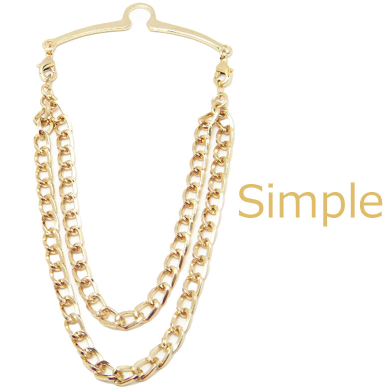 Narrow ties and V-zones are fine too!! Interchangeable tie chain