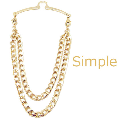 Narrow ties and V-zones are fine too!! Interchangeable tie chain