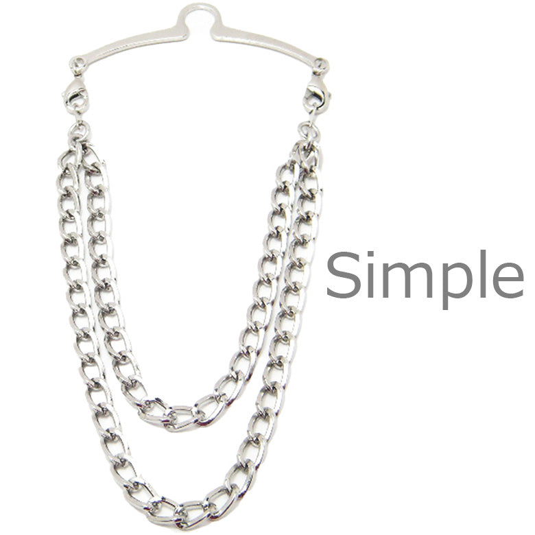 Narrow ties and V-zones are fine too!! Interchangeable tie chain