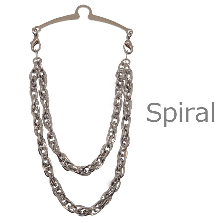 Narrow ties and V-zones are fine too!! Interchangeable tie chain