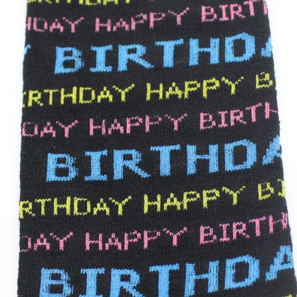 靴下・HAPPY BIRTHDAYロゴのメンズソックス