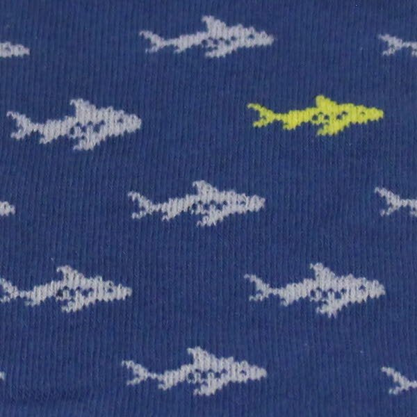 靴下 鮫 サメ いっぱい ブルー系 メンズソックス