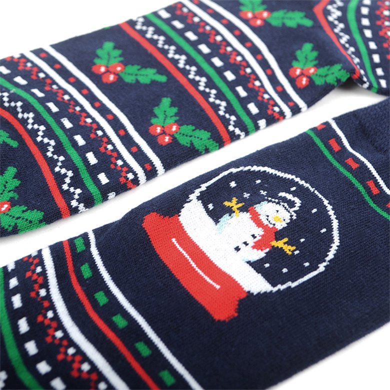 クリスマス xmas 雪だるま スノードーム スノーマン クリスマスツリー ユニーク 面白 おもしろ コミック 靴下 メンズ ソックス メンズソックス